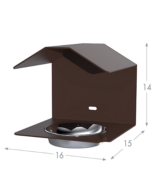 Mangeoire Oiseaux Sirocco - L 160 x P 150 mm - Marron - Louis Moulin