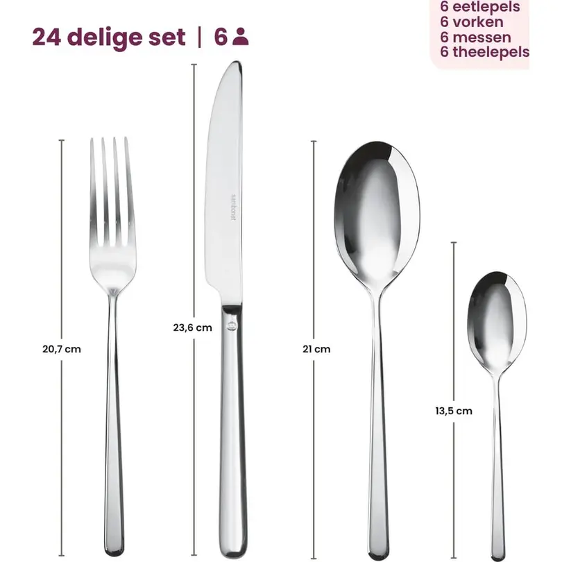Besteckset 24-teilig Rock