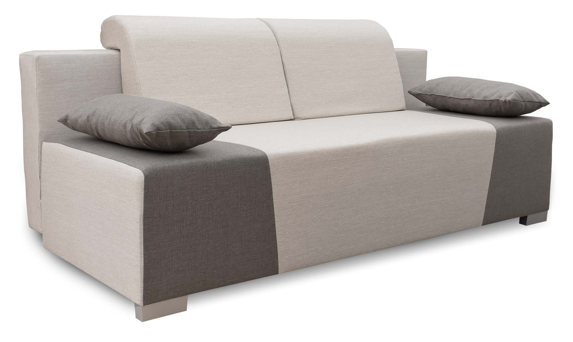 Sofa rozkładana do salonu Kordoba Szara/Krem
