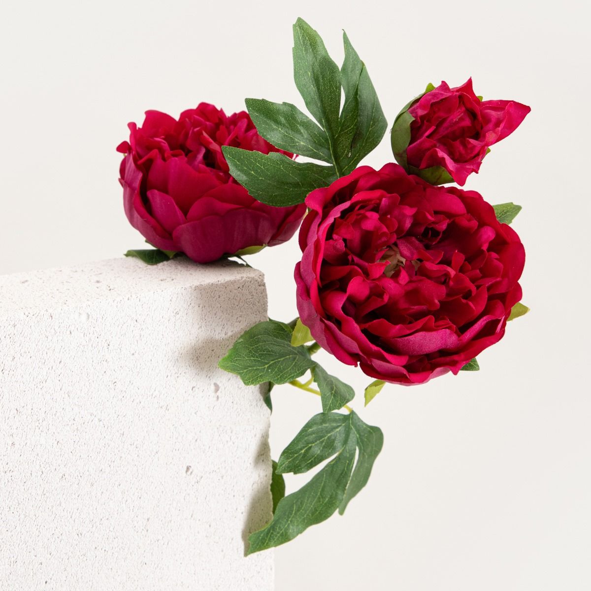 Roślina sztuczna PAEONIA piwonie ciemnoróżowe 81 cm