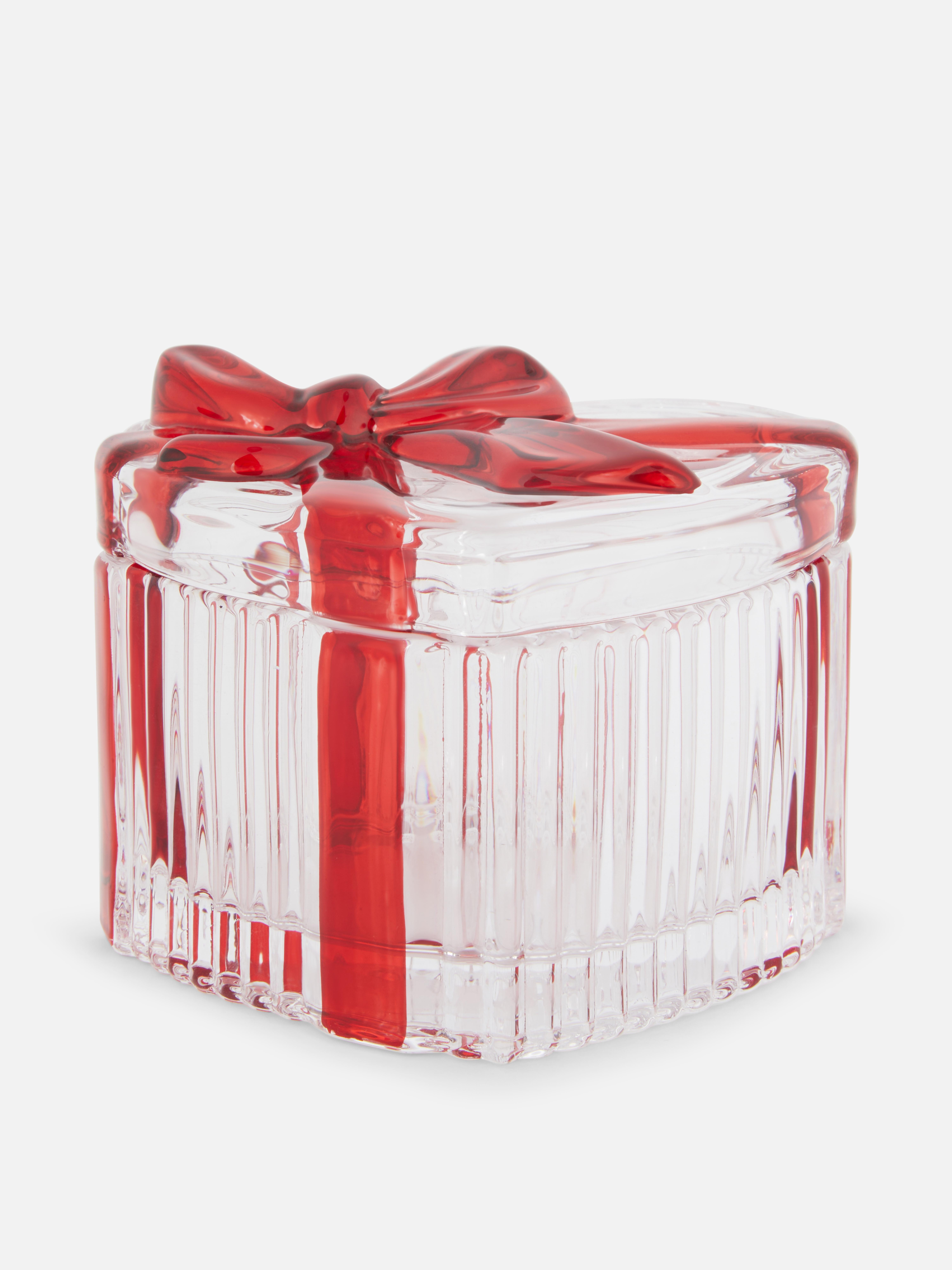 Heart Shaped Christmas Trinket Box