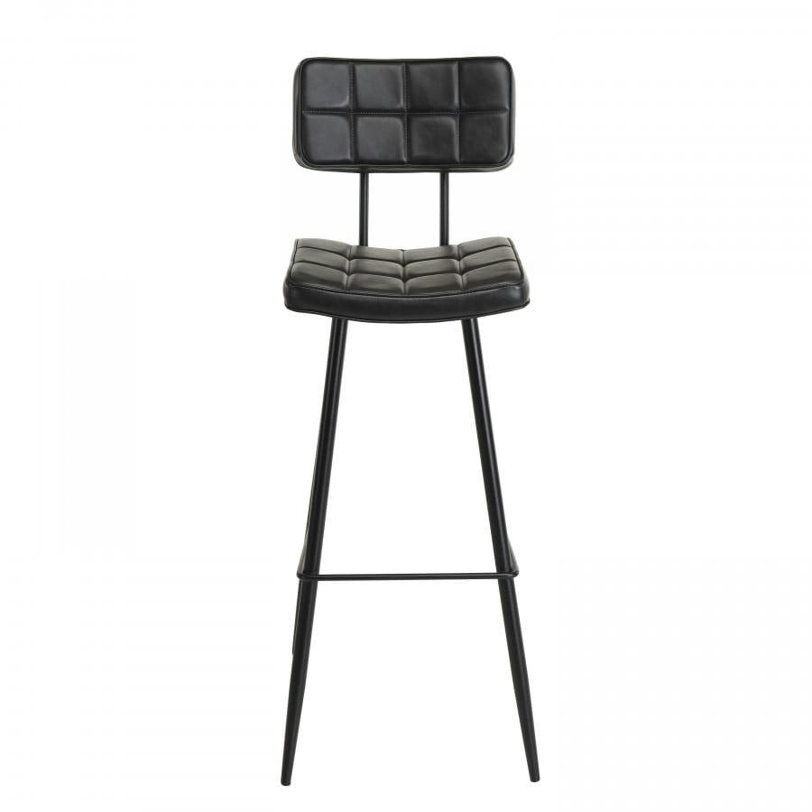 AUGUSTIN - Lot de 2 tabourets de bar hauteur d'assise 80 cm noirs