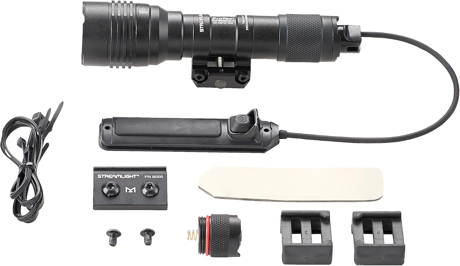 ProTac rail-mounted HL-X USB device, rechargeable USB battery, USB cable, holster and packaging box - 1000 lumens