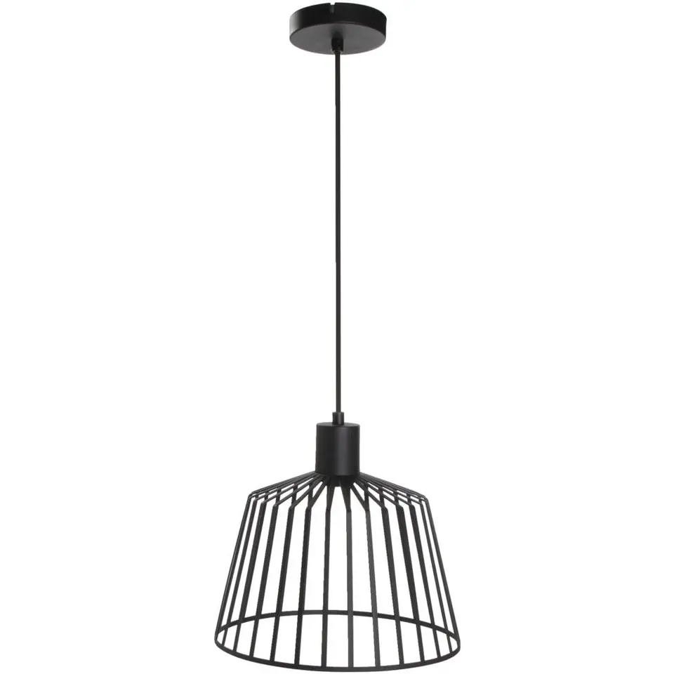 Hanglamp Fynn zwart metaal E27 150x&Oslash;30 cm