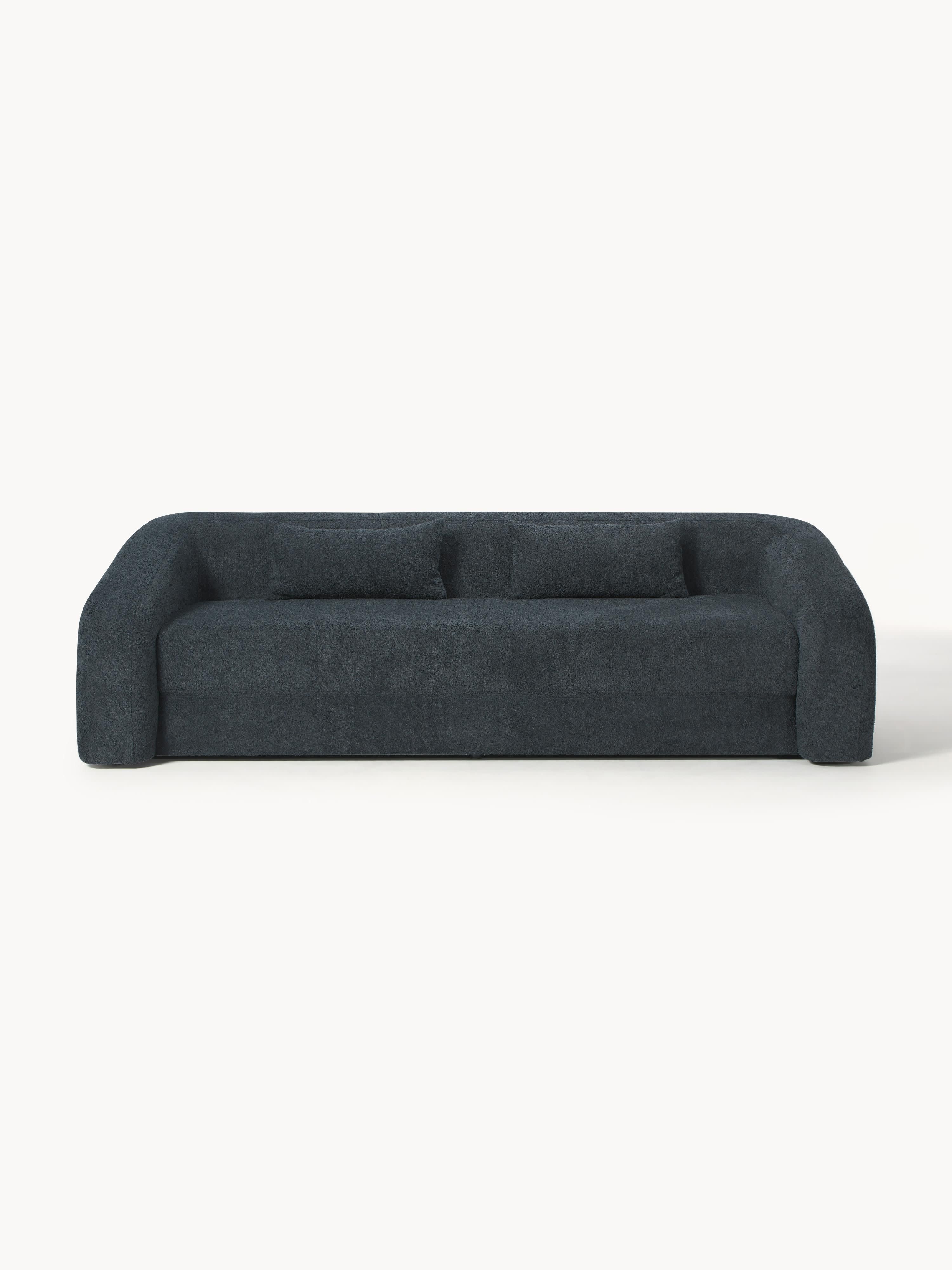 Schlafsofa Eliot (3-Sitzer) aus Teddy-Bouclé