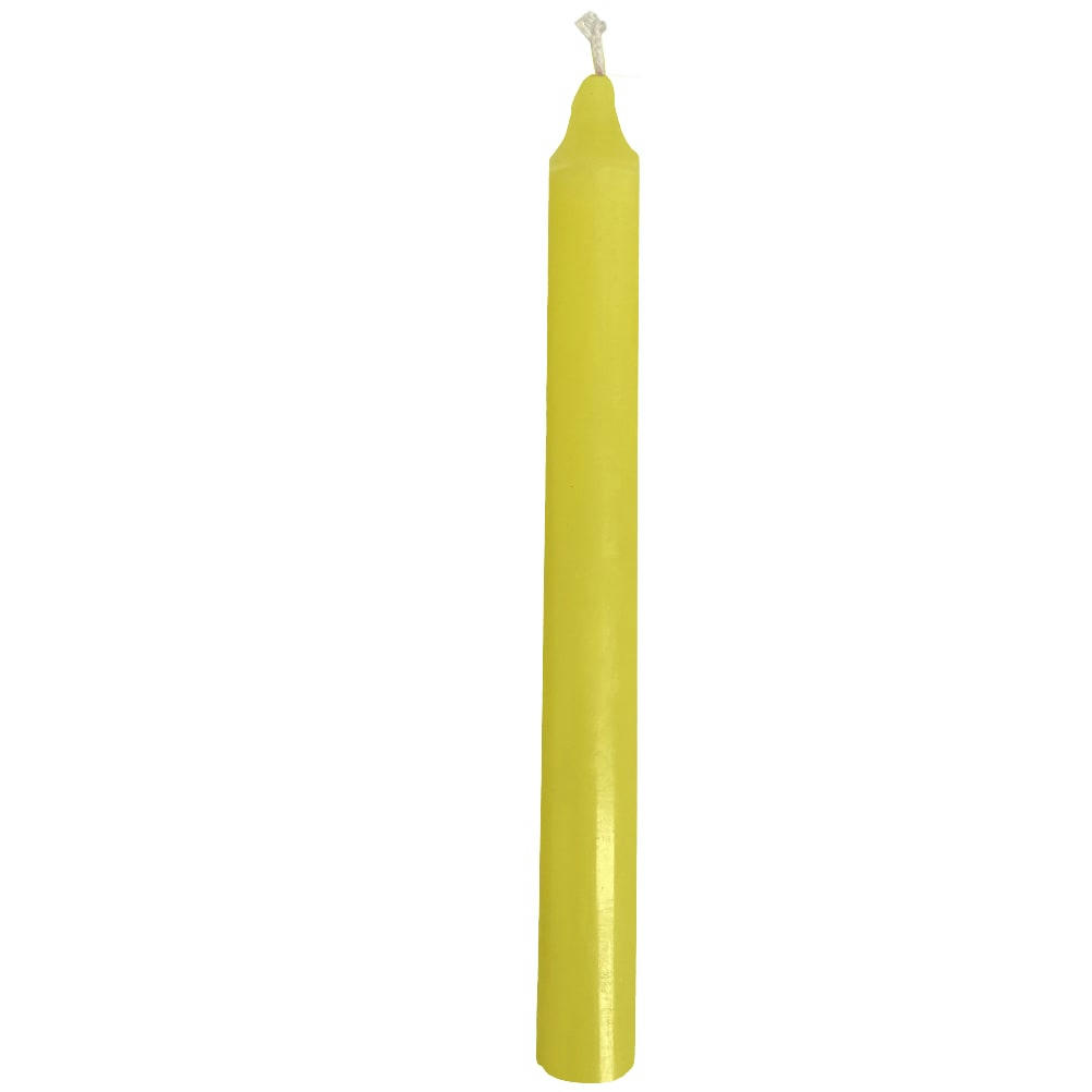 - Bougie teintée dans la masse jaune H21cm