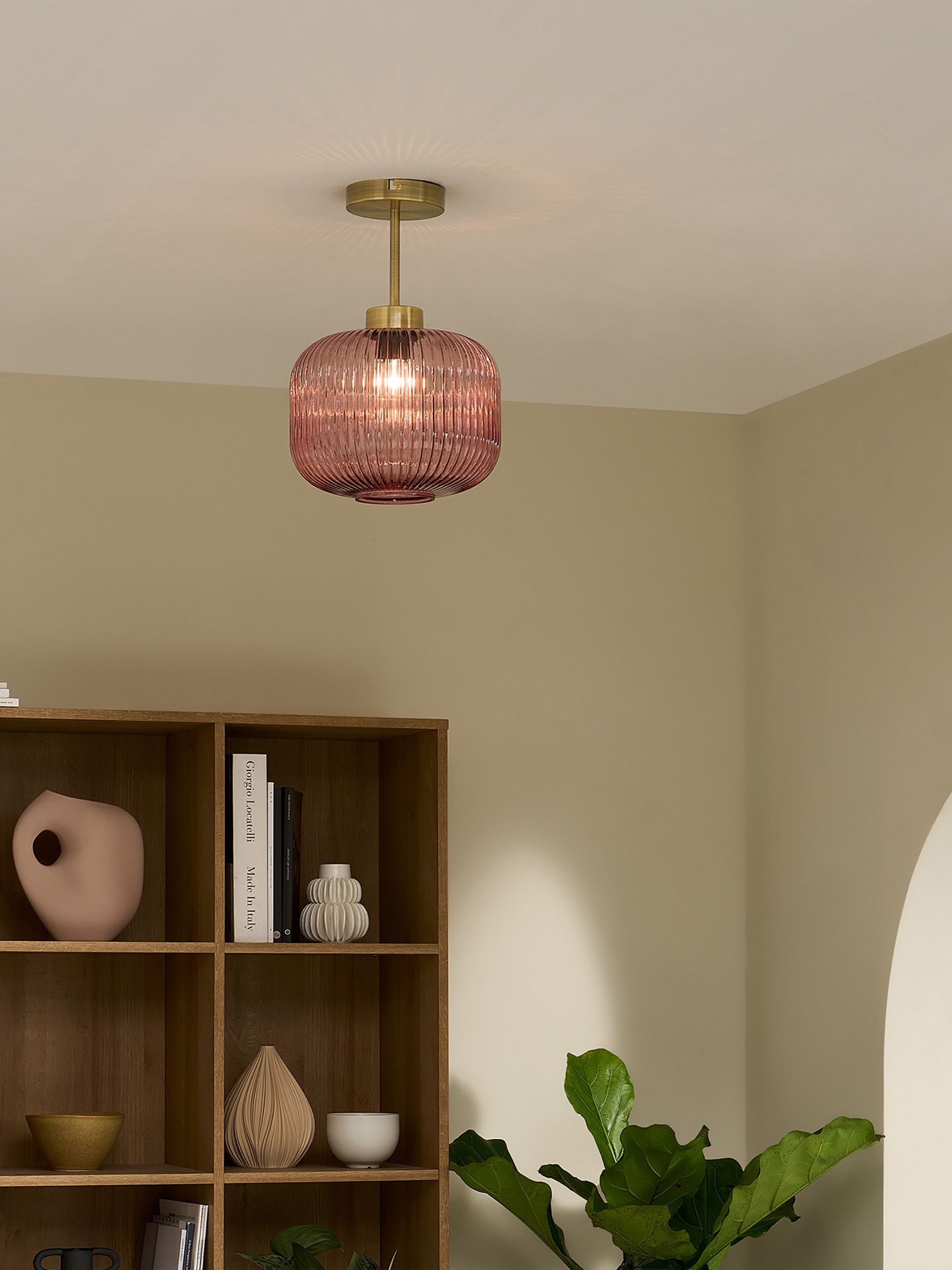 Pink Briz Ceiling Flush Fitting Light