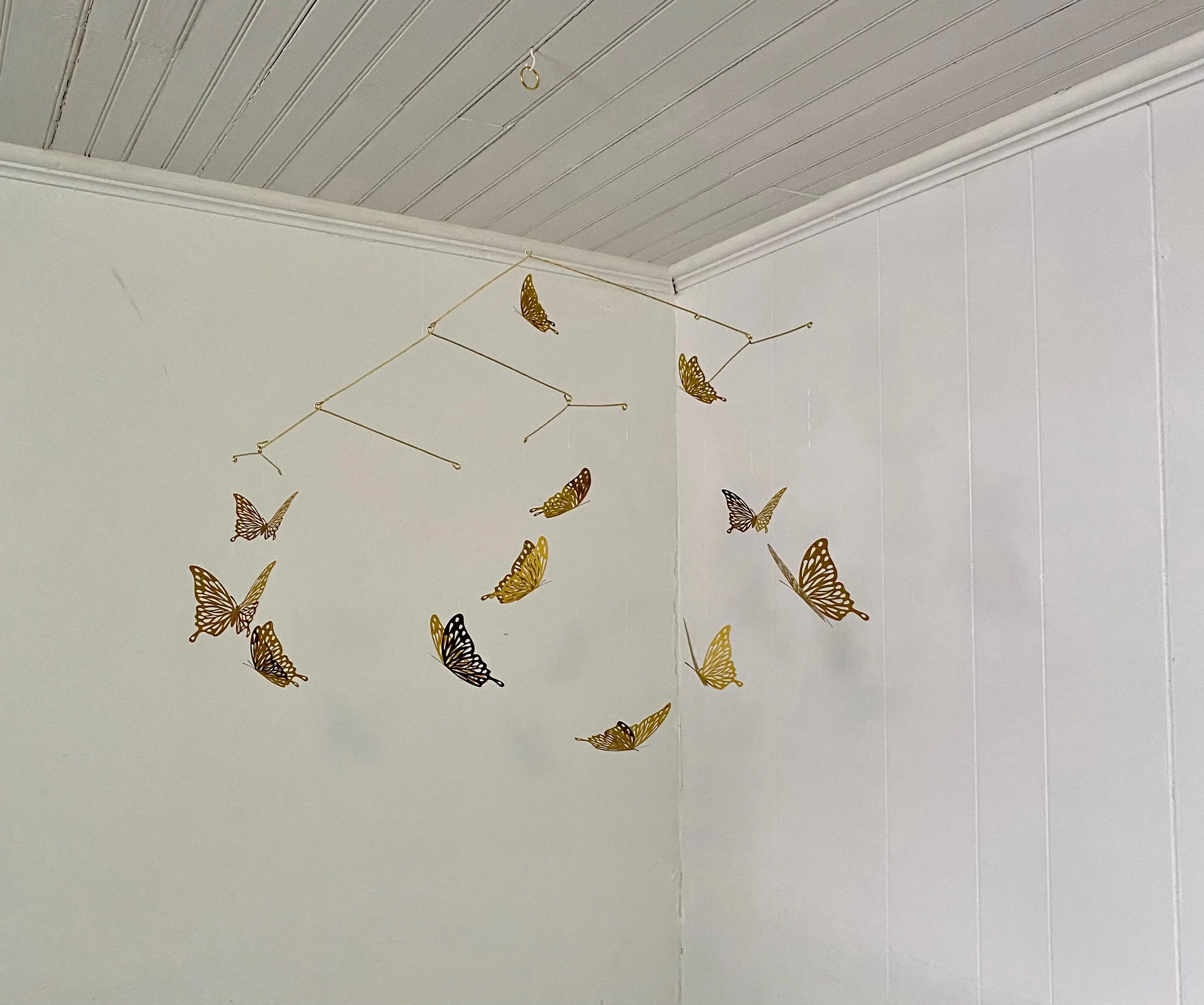 Gold Butterfly Mobile