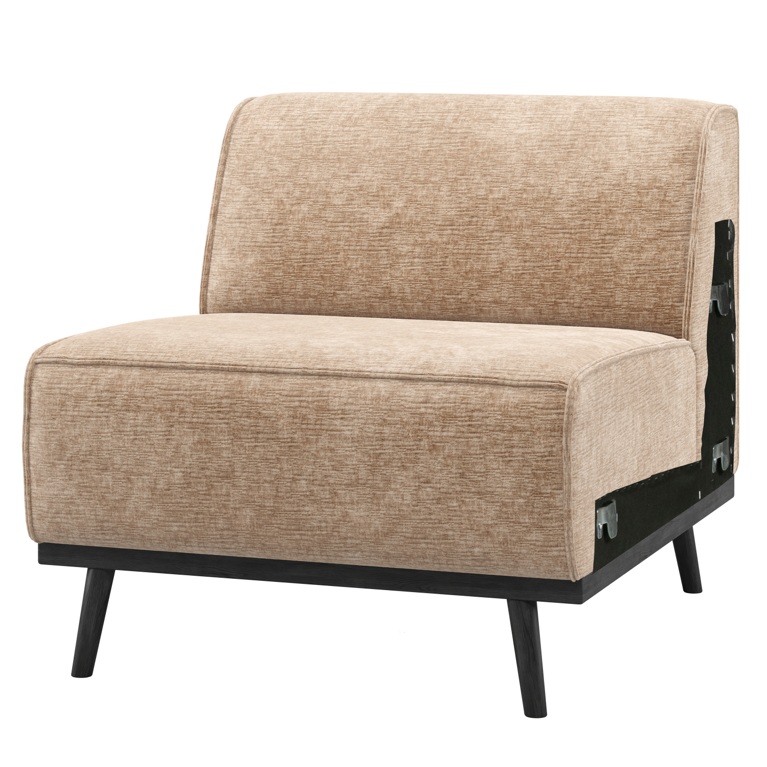 WOOOD 1-zits element bank Statement - Chenille - Velvet Perzik Roze - 77x79x93