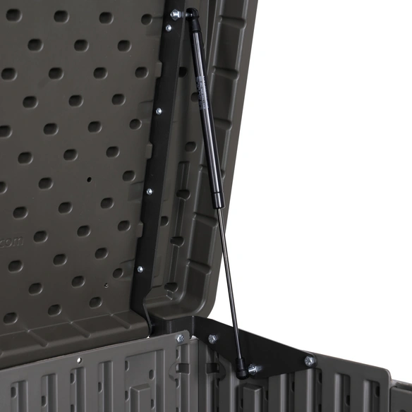 Mülltonnenbox, 720 l, Grau/Braun