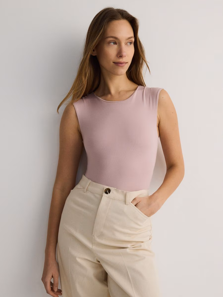 Rib Knit Jersey Bodysuit