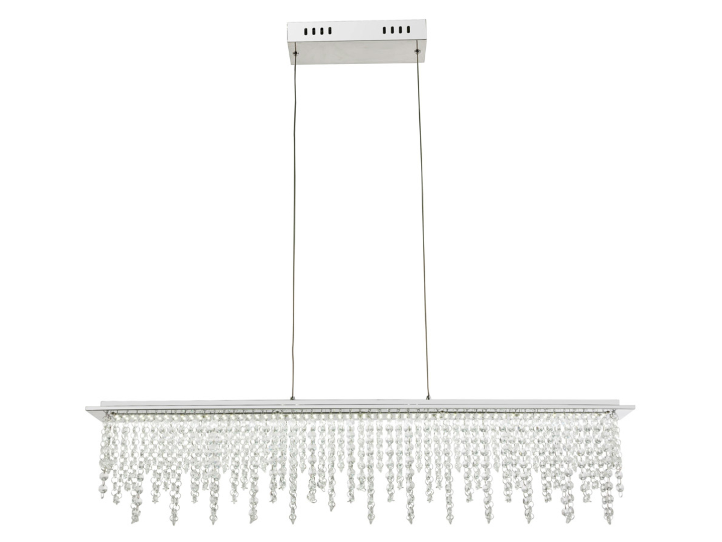 Lampa wisząca Scala LED szklana srebrna