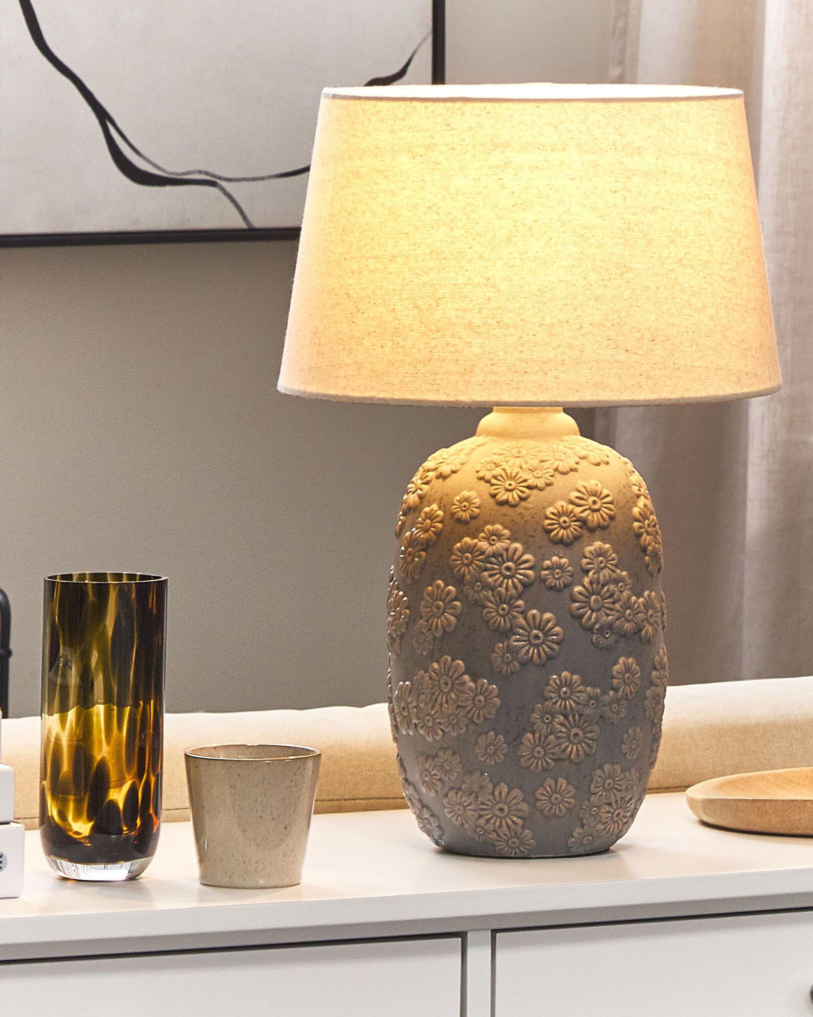 Table Lamp FERREY Ceramic Grey