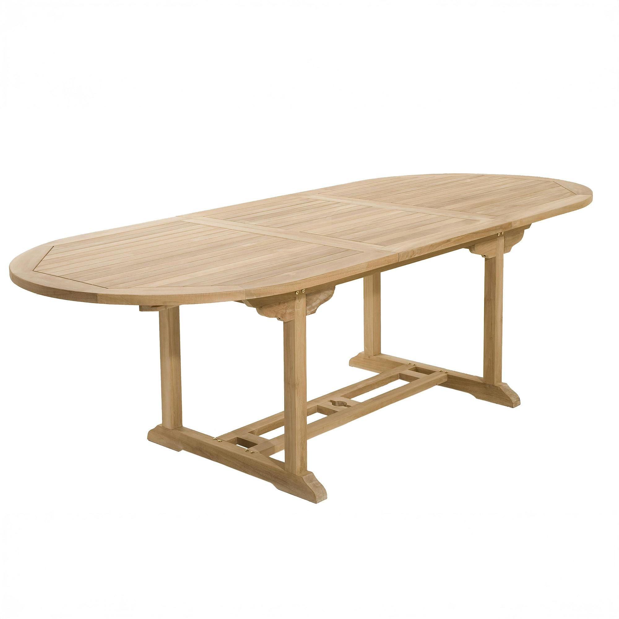 Salon jardin Teck table ovale 180 cm 4 chaises 2 fauteuils SUMMER