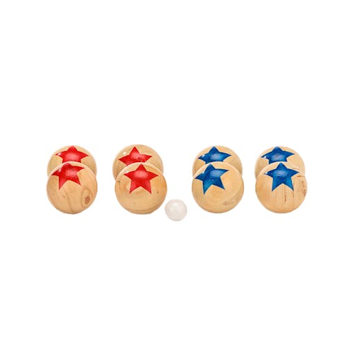 8 Wooden Bocce Set With Rules and Pallino Ball Outdoor Lawn Games Jenjo Games
