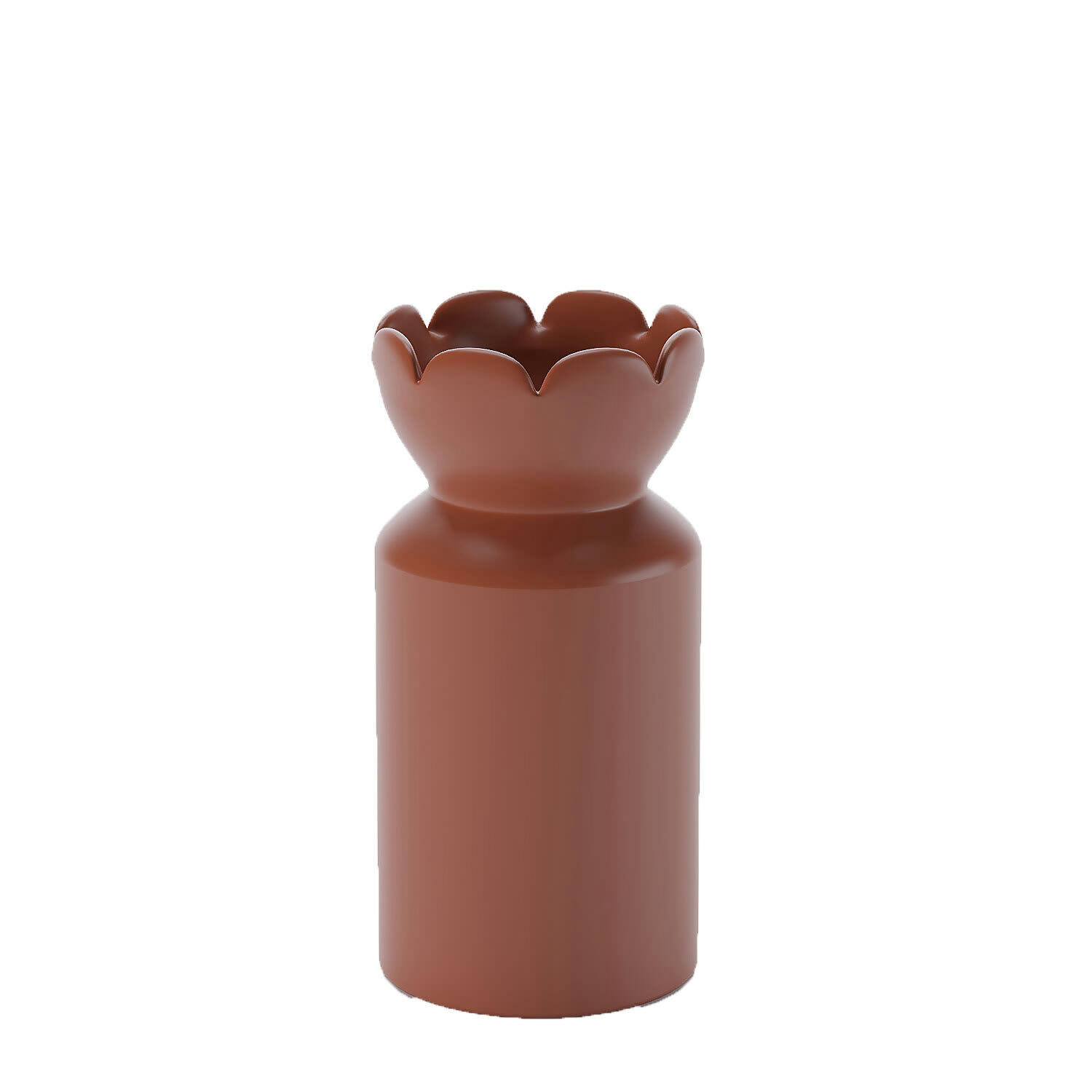 RIVOLI - Grand vase col tulipe céramique rouge