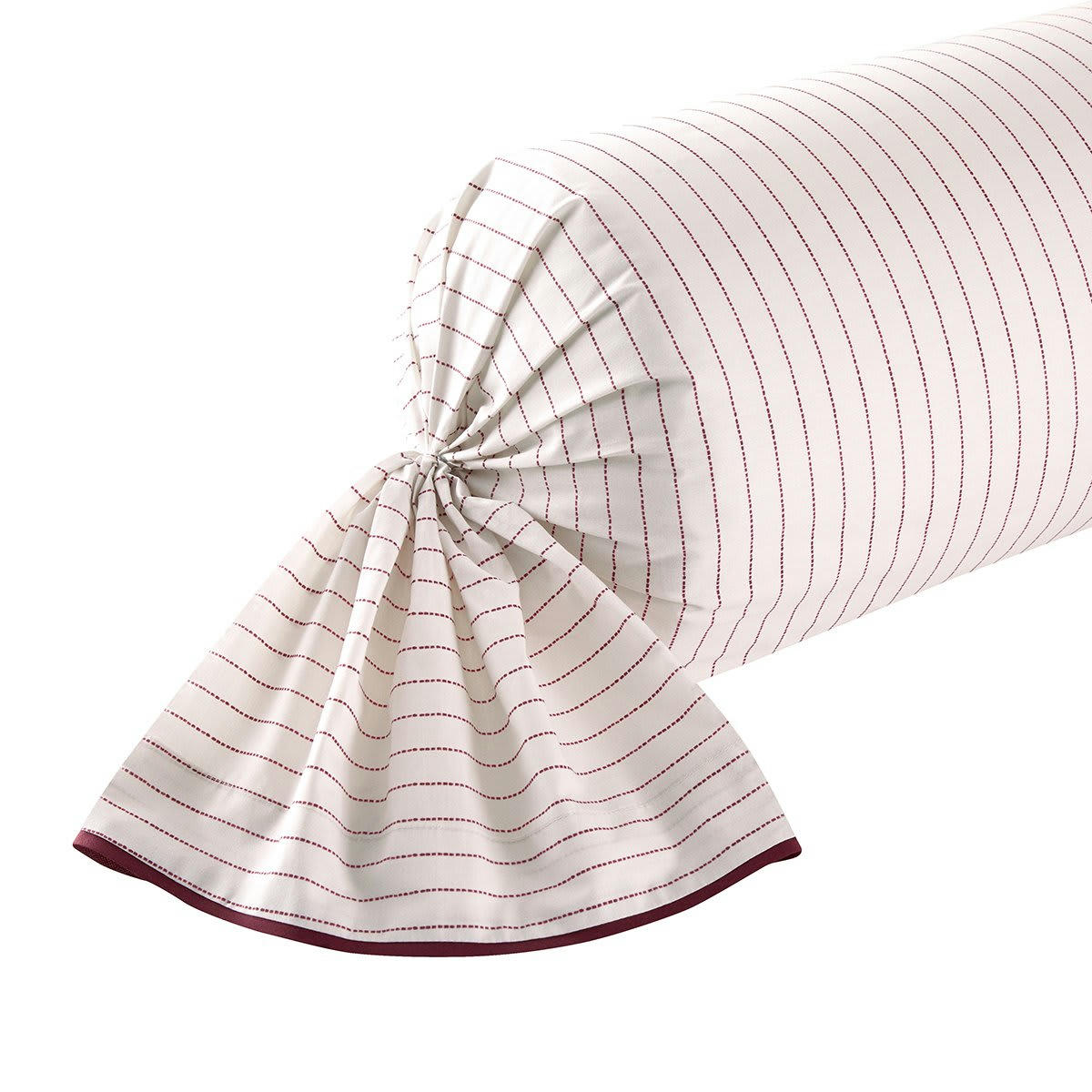 SERRE EXOTIQUE - Taie de traversin percale rose foncé 43x210 cm