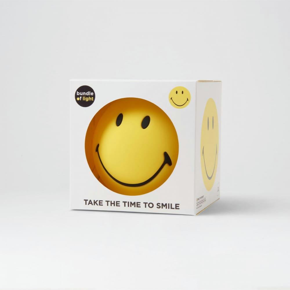 SMILEY - Veilleuse bundle of light smiley silicone jaune