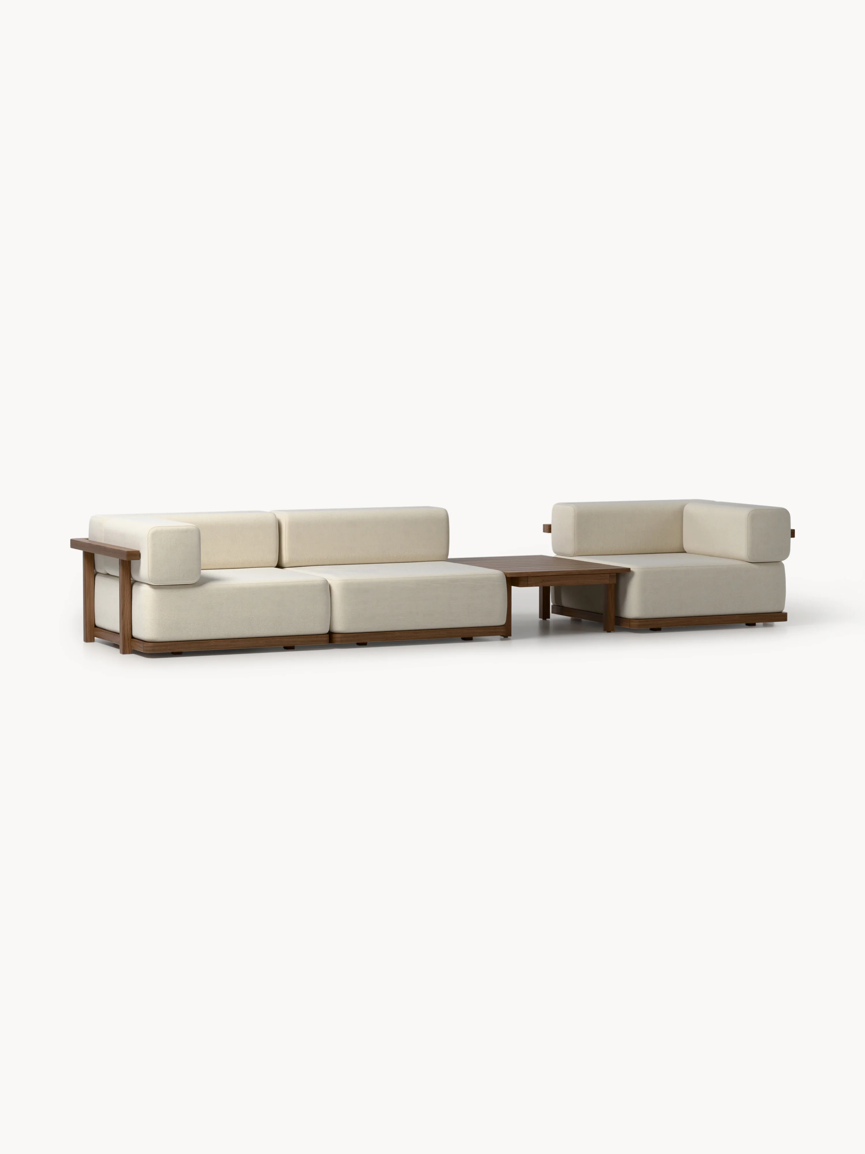 Garten-Lounge-Set Matheus aus Akazienholz, 3er-Set