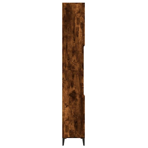 NNEVL Bathroom Cabinet Smoked Oak 30x30x190 cm Engineered Wood