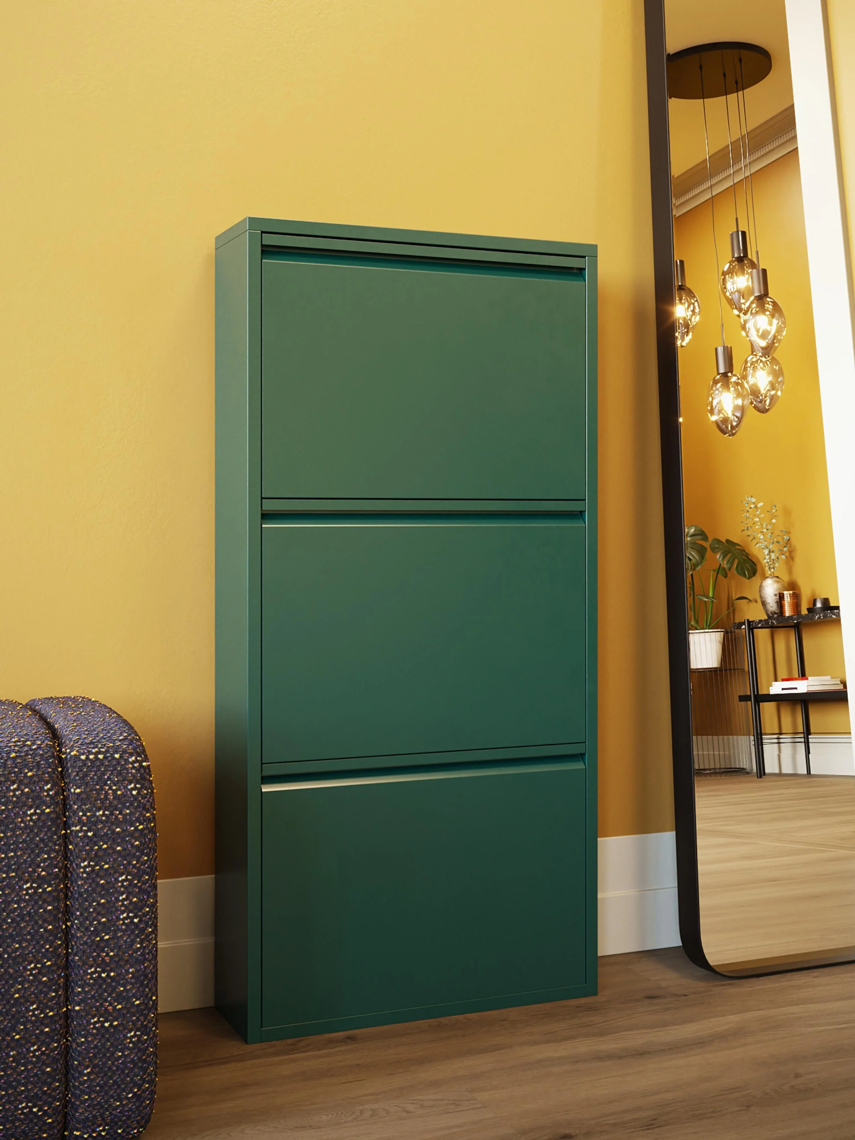 Wand-Schuhschrank Caruso mit Klappfächern