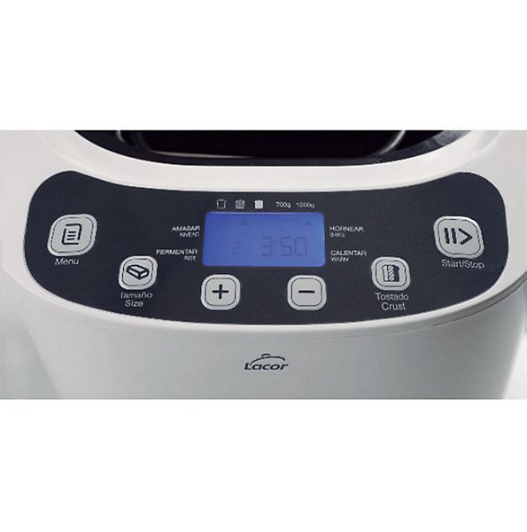 Machine à pain 1kg 550w blanc/gris Lacor 69334