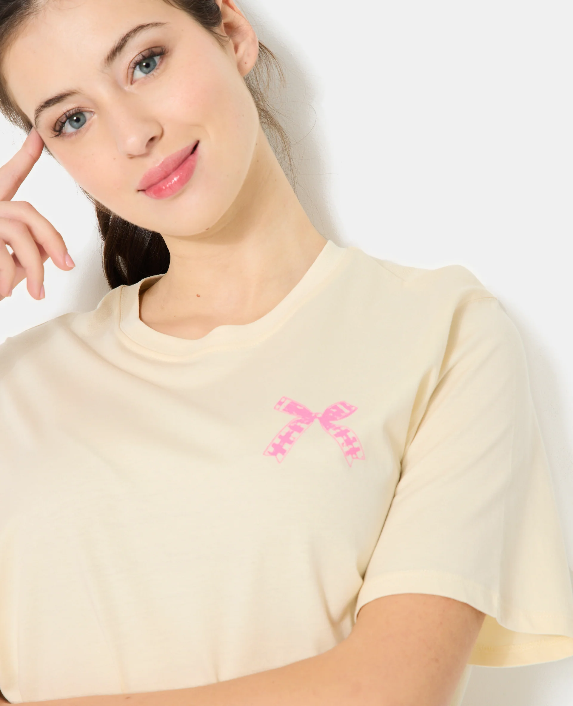 T-shirt oversize avec print poitrine et dos