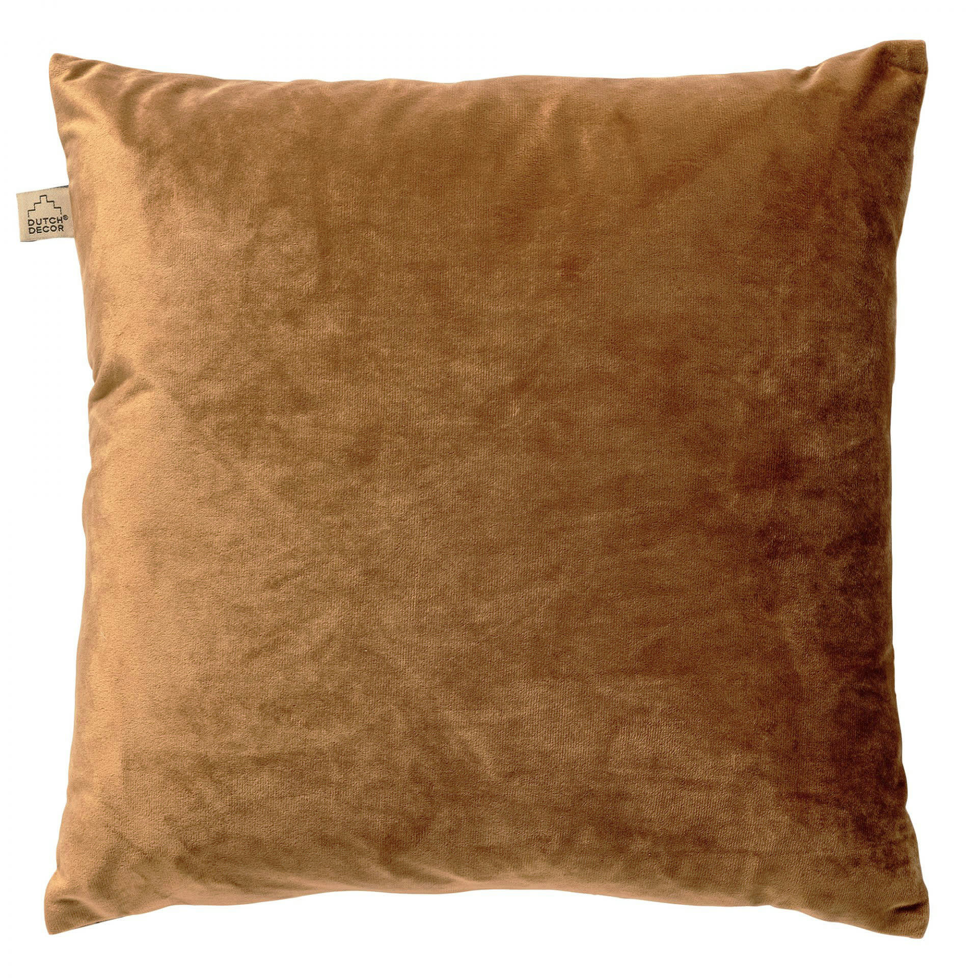 BAILEY - Coussin - marron en velours 45x45 cm avec imprimé animalier