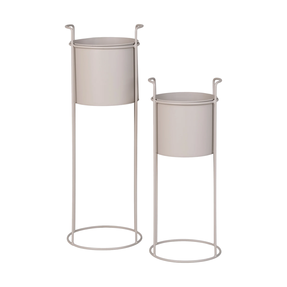 Artichok Pepijn Staande Plantenbak Beige - Set van 2