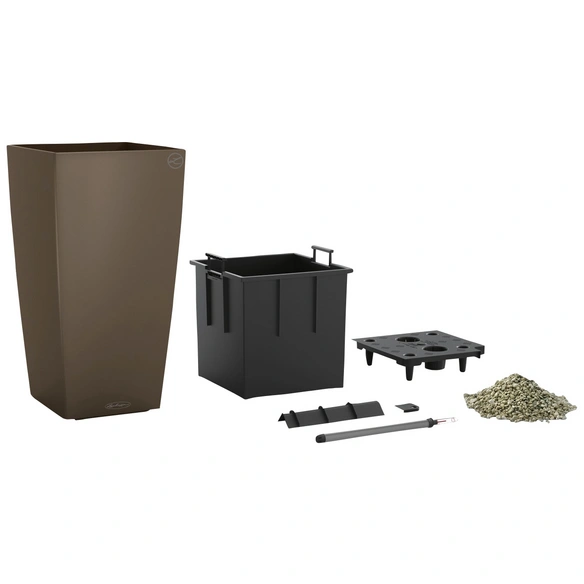 Pflanzgefäß »CUBICO«, BxHxT: 30 x 56 x 32 cm, muskatbraun