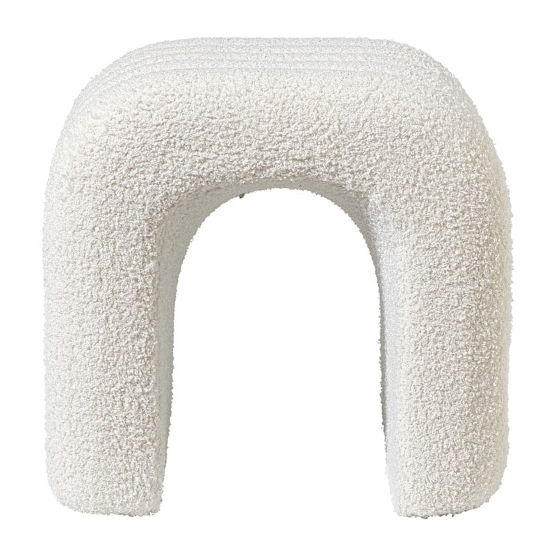 Poef Naomi - wit - 41x42x30 cm