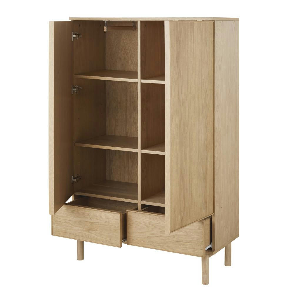 Lourka - Dressing 2 portes battantes 2 tiroirs