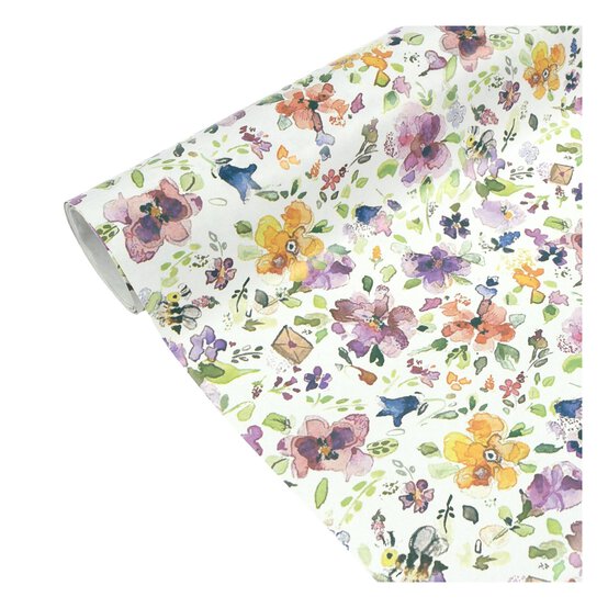 Artisan Floral Paper Roll 69cm x 2m