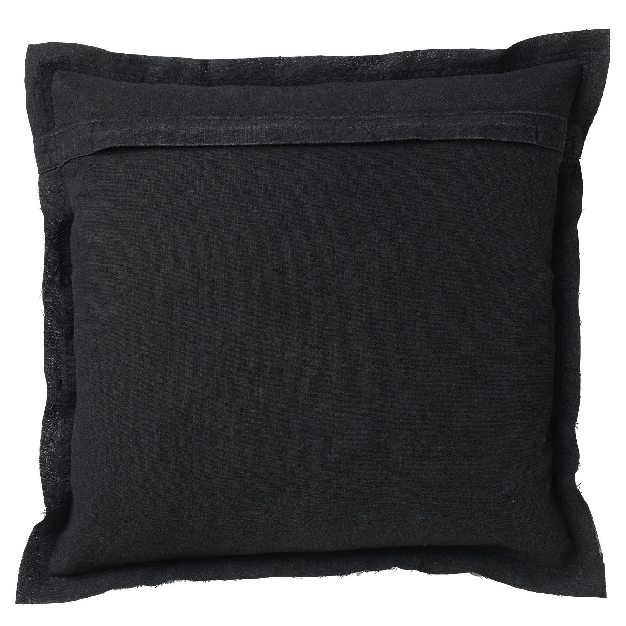 - Coussin - noir en coton 60x60 cm uni
