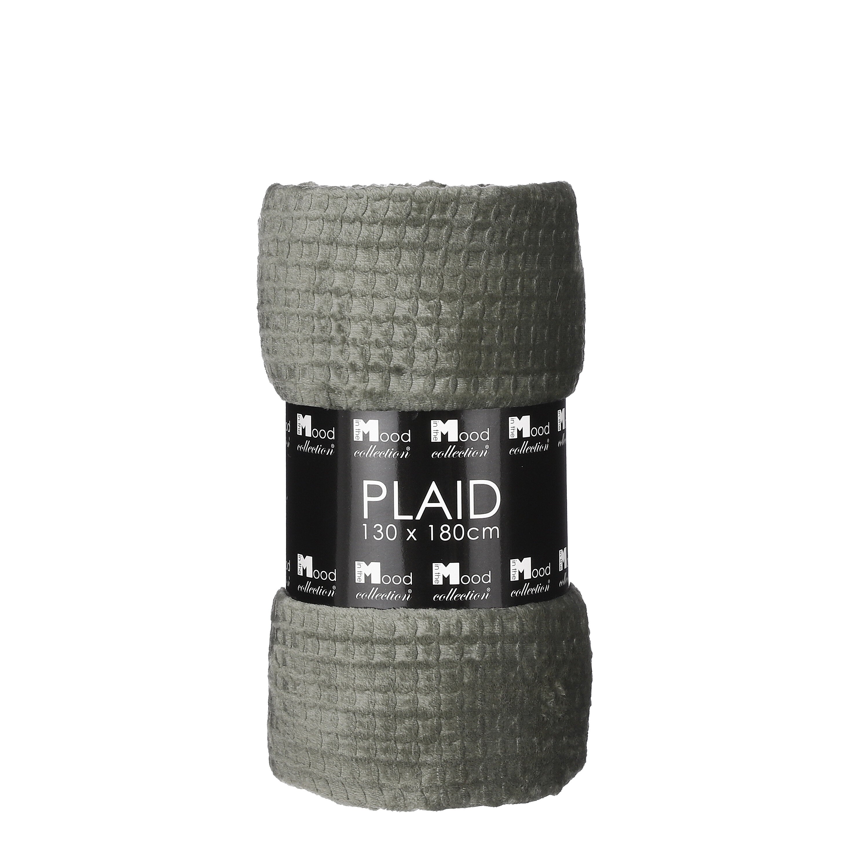 In The Mood Collection Joanne Fleece Plaid - L180 x B130 cm - Polyester - Donkergroen