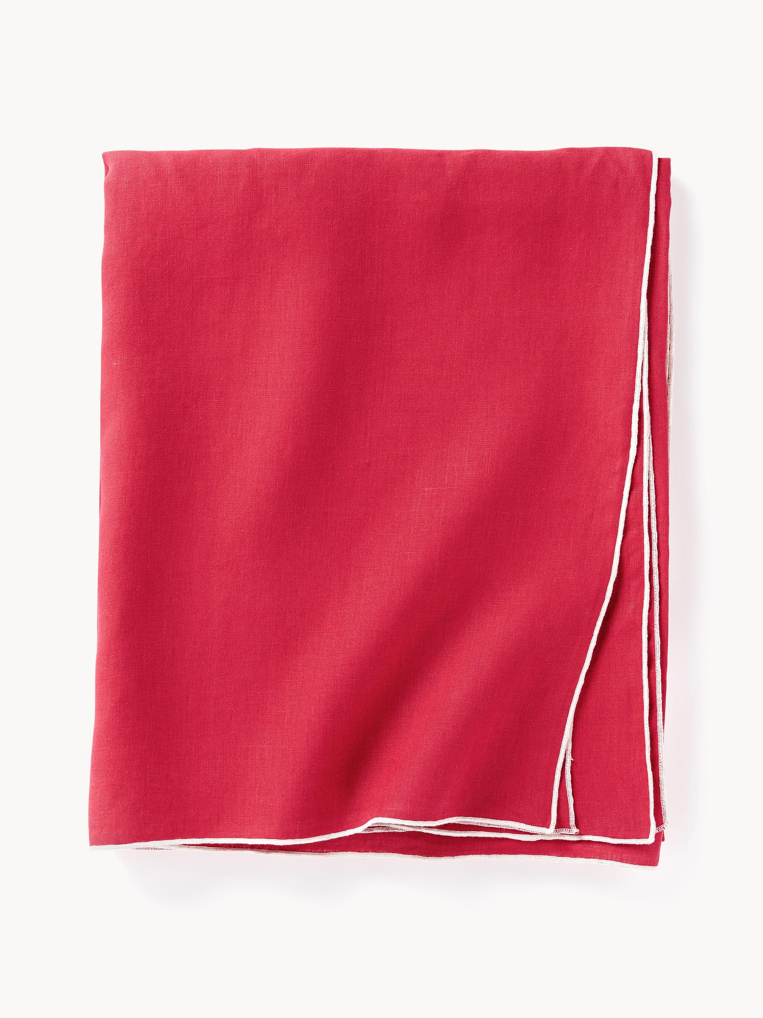 Leinen-Tischdecke Kennedy mit Umkettelung