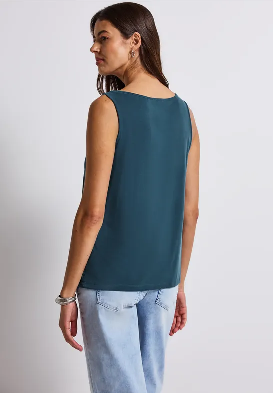 Silk-Look Top mit Knoten