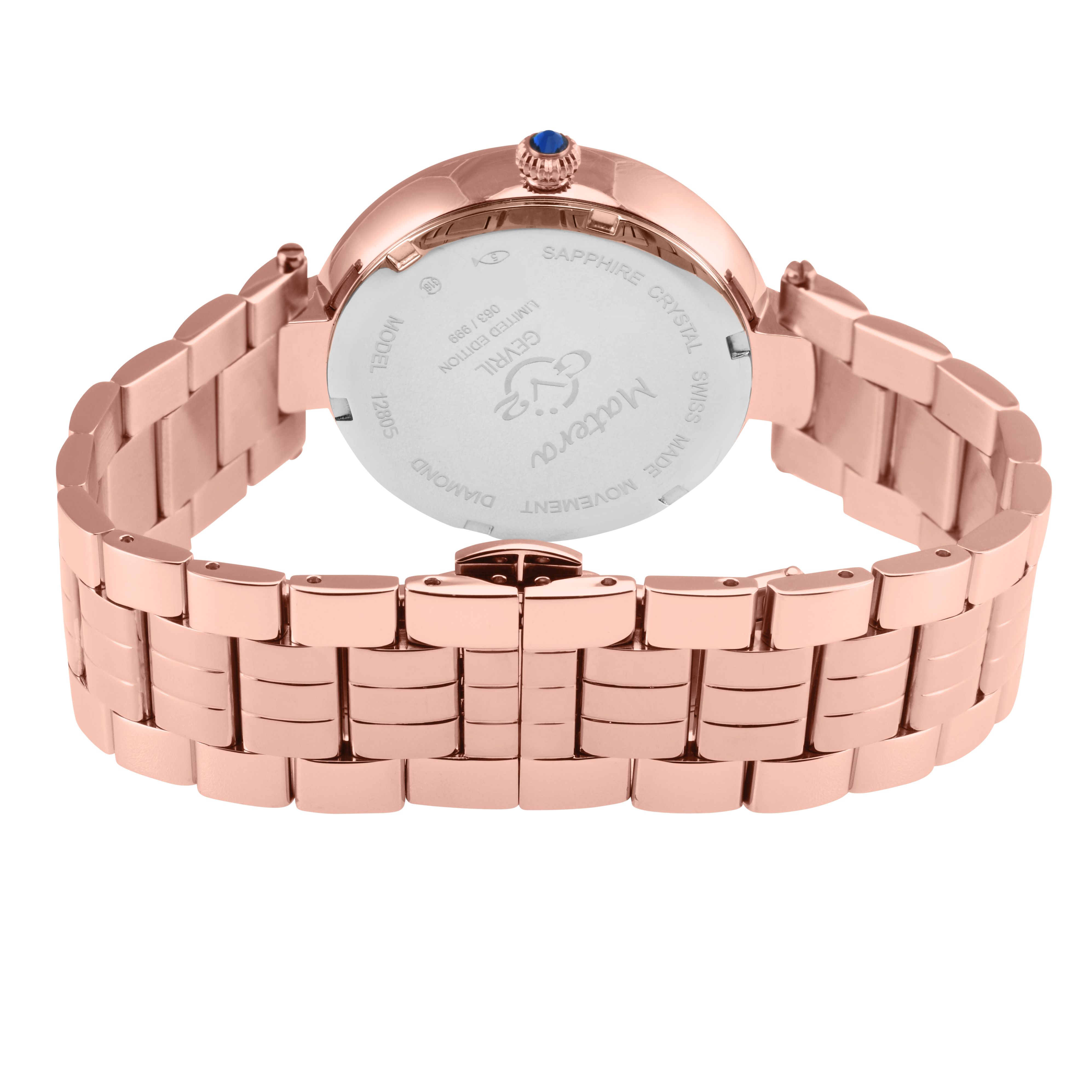 GV2 Matera, Swiss Quartz Watch, White MOP Dial, 316L Stainless Steel, and Sapphire Crystal