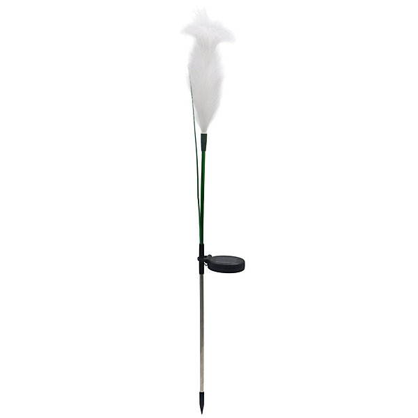 Décoration solaire plumeau- Hauteur 99cm- 10 LED blanc chaud- 2 lumens- Eclairage extérieur Jardin