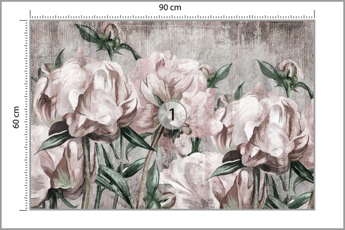Fototapeta Malowane Peonie 90x60cm