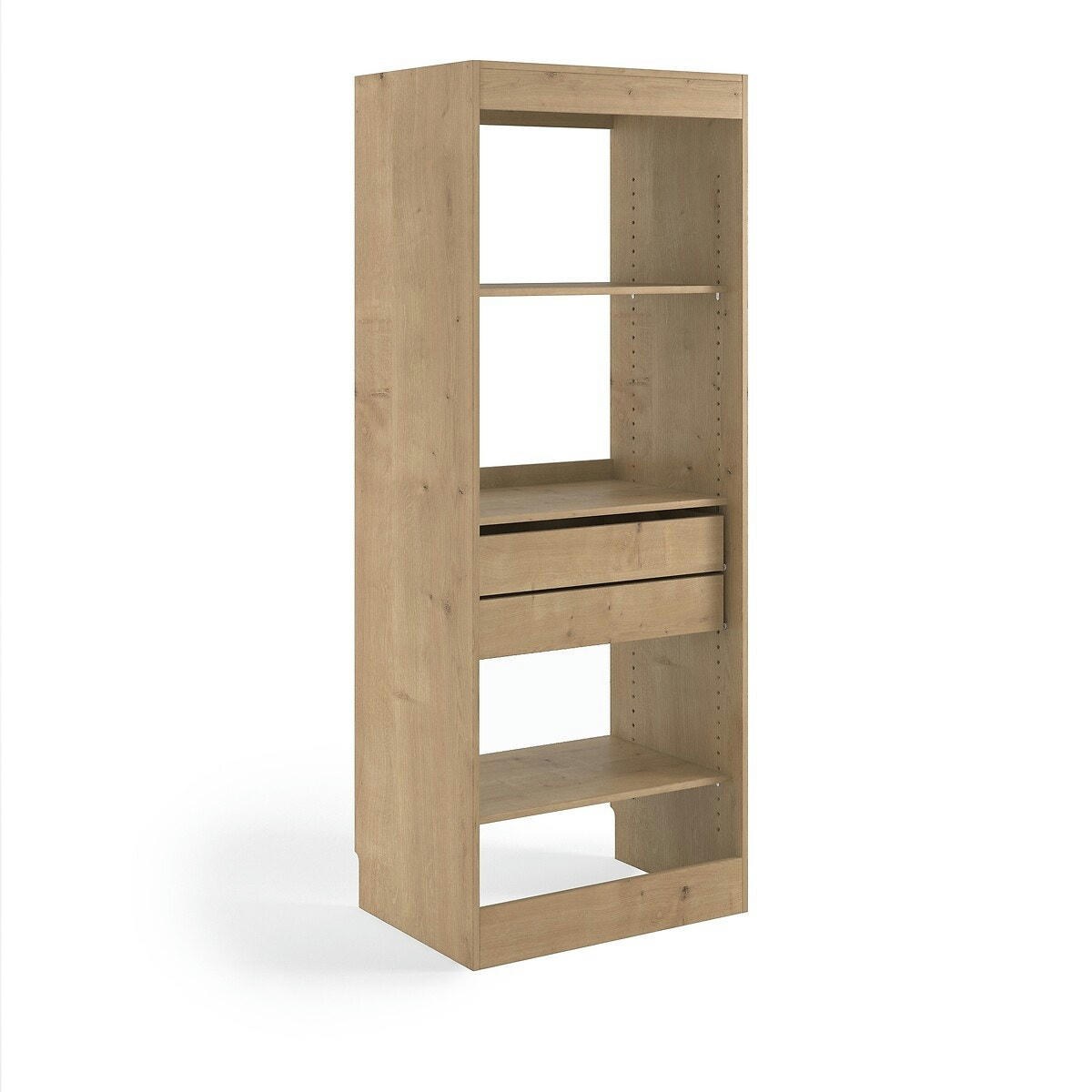 Module dressing, 3 tablettes et 2 tiroirs Build