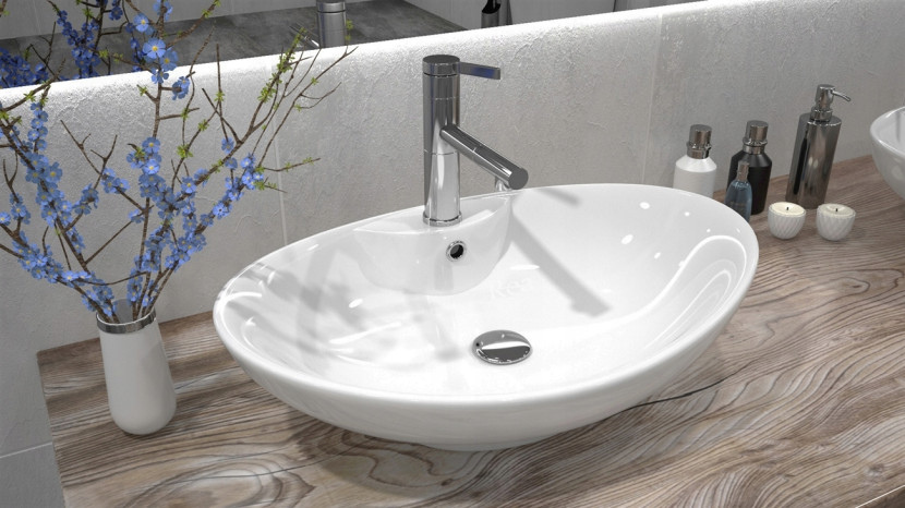 Umywalka Ceramiczna Nablatowa Rosa 65 Cm