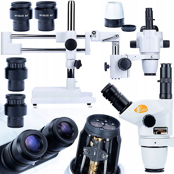 Microscope Stéréoscopique Trinoculaire Moon Pro MSMP-T-SDMS1-6745 - Optique Haute Qualité, Zoom 6.7x-45x Extensible