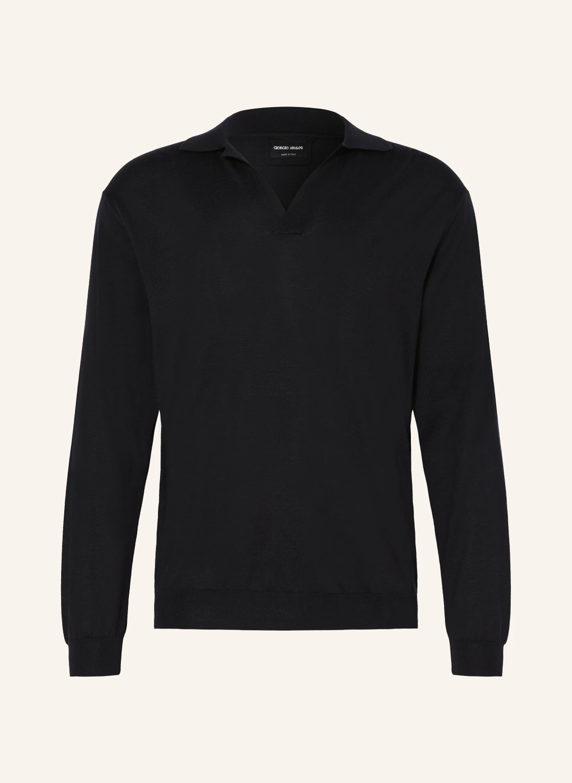 GIORGIO ARMANI Strick-Poloshirt mit Seide