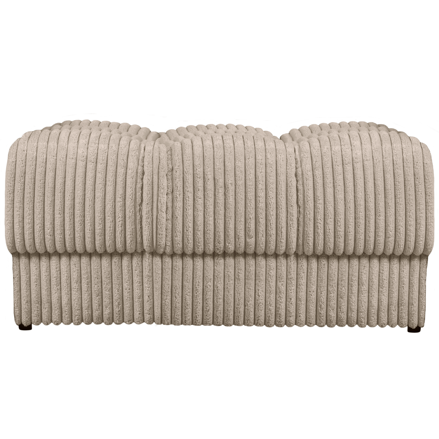 WOOOD hocker Second Date - Grove Ribstof - Travertin - 42x82x61
