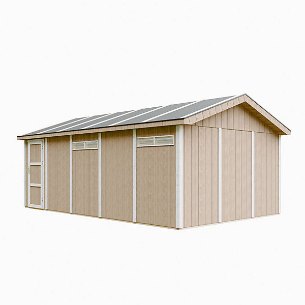 Garage Qualité Premium 21 m²- L378xl648 cm - M992B-TERRA BROWN - Timbela