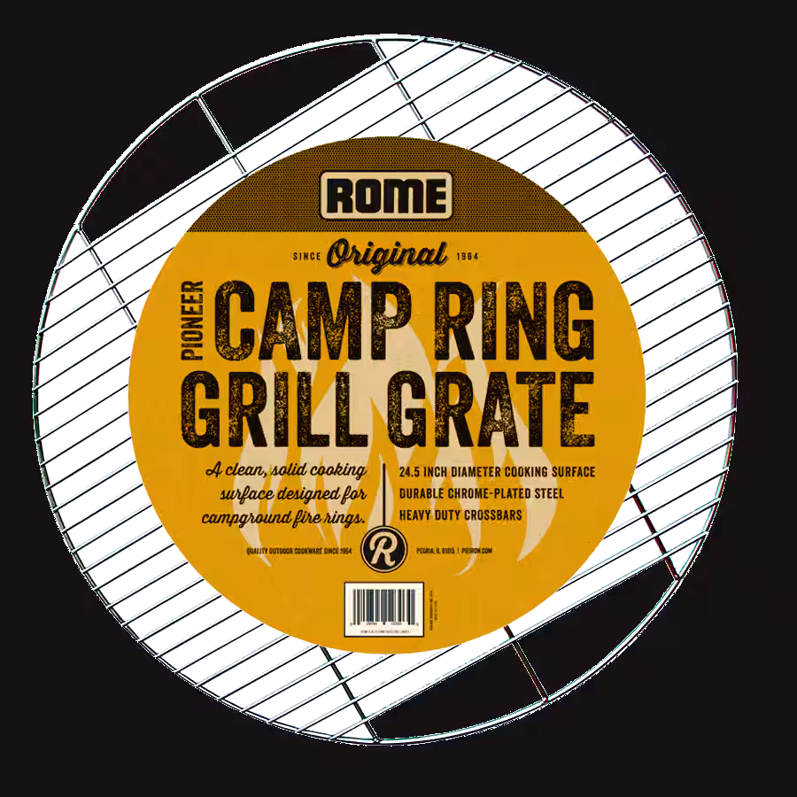 Rome Chrome Plated Steel Round Campling Grill, 24-1/2-in