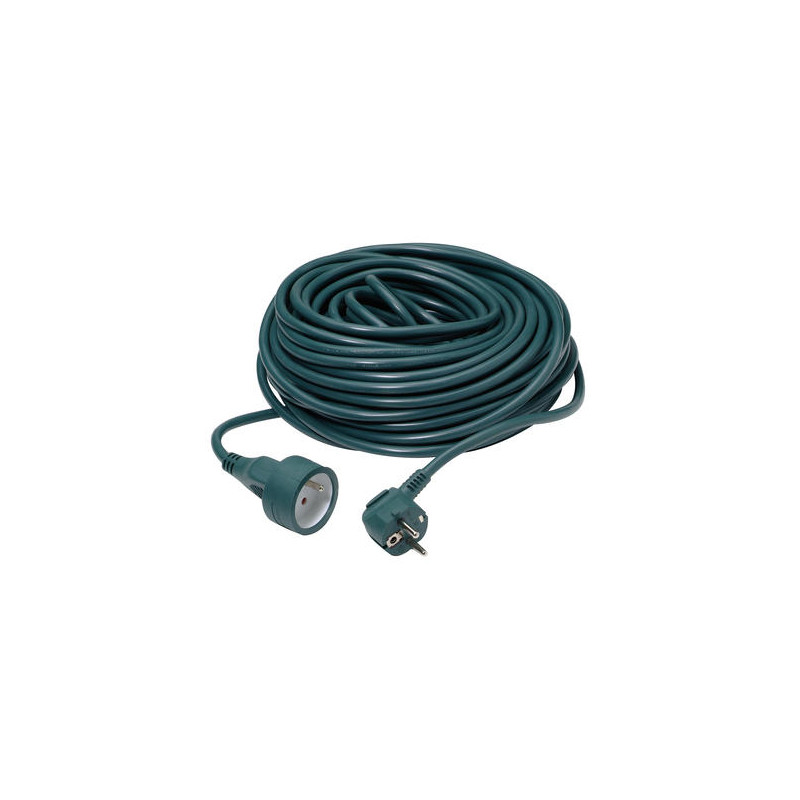 Allonge électrique en PVC vert 3G1.5 30 m PROFILE