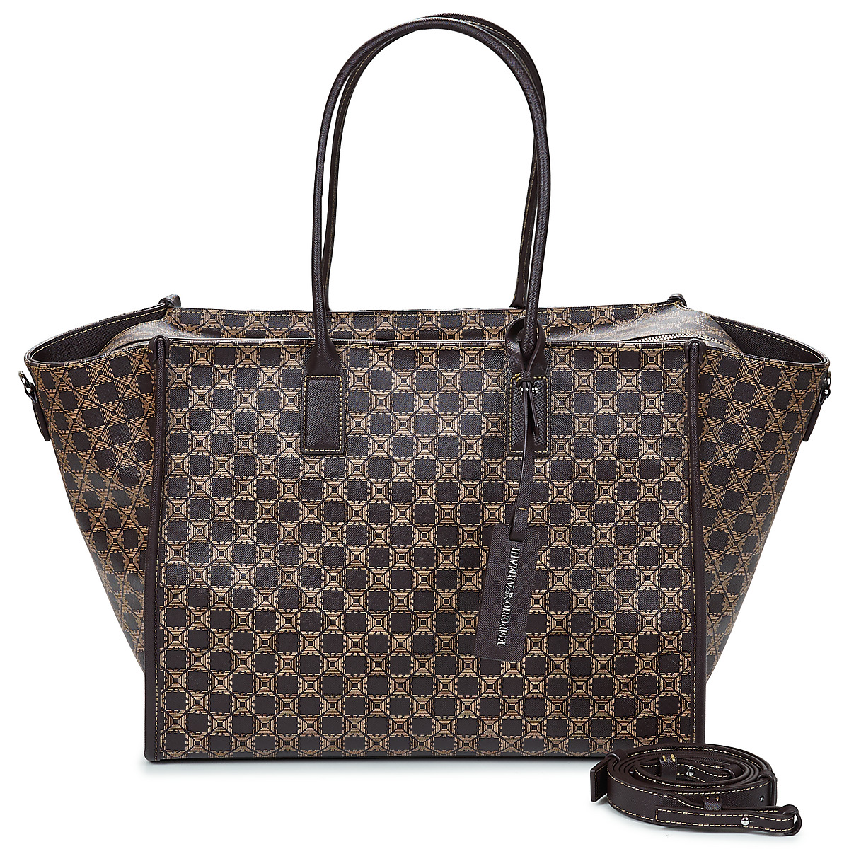 Emporio Armani - ALLOVER FANCY - Chocolate / Camel
