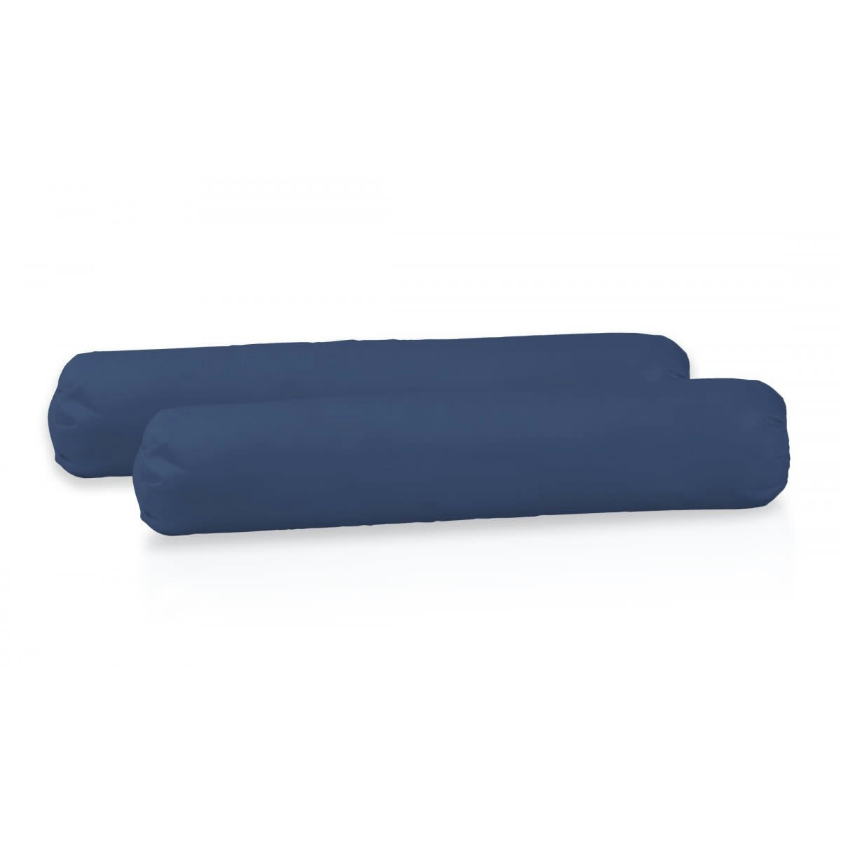 - Lot de 2 taies de traversin 100% coton - Bleu - 85x185 cm